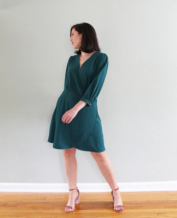Pattern Scout Romy Wrap Top and Dress - Printed copy shop D CUP (+£7.00)