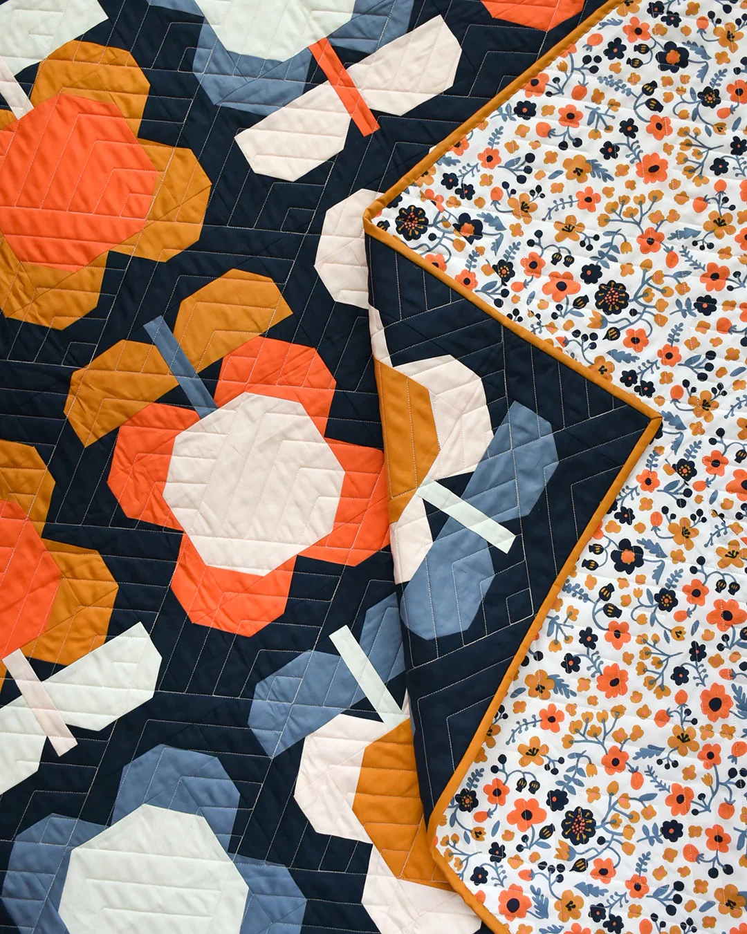 Pen and Paper Patterns Folk Blooms Quilt - Image 3