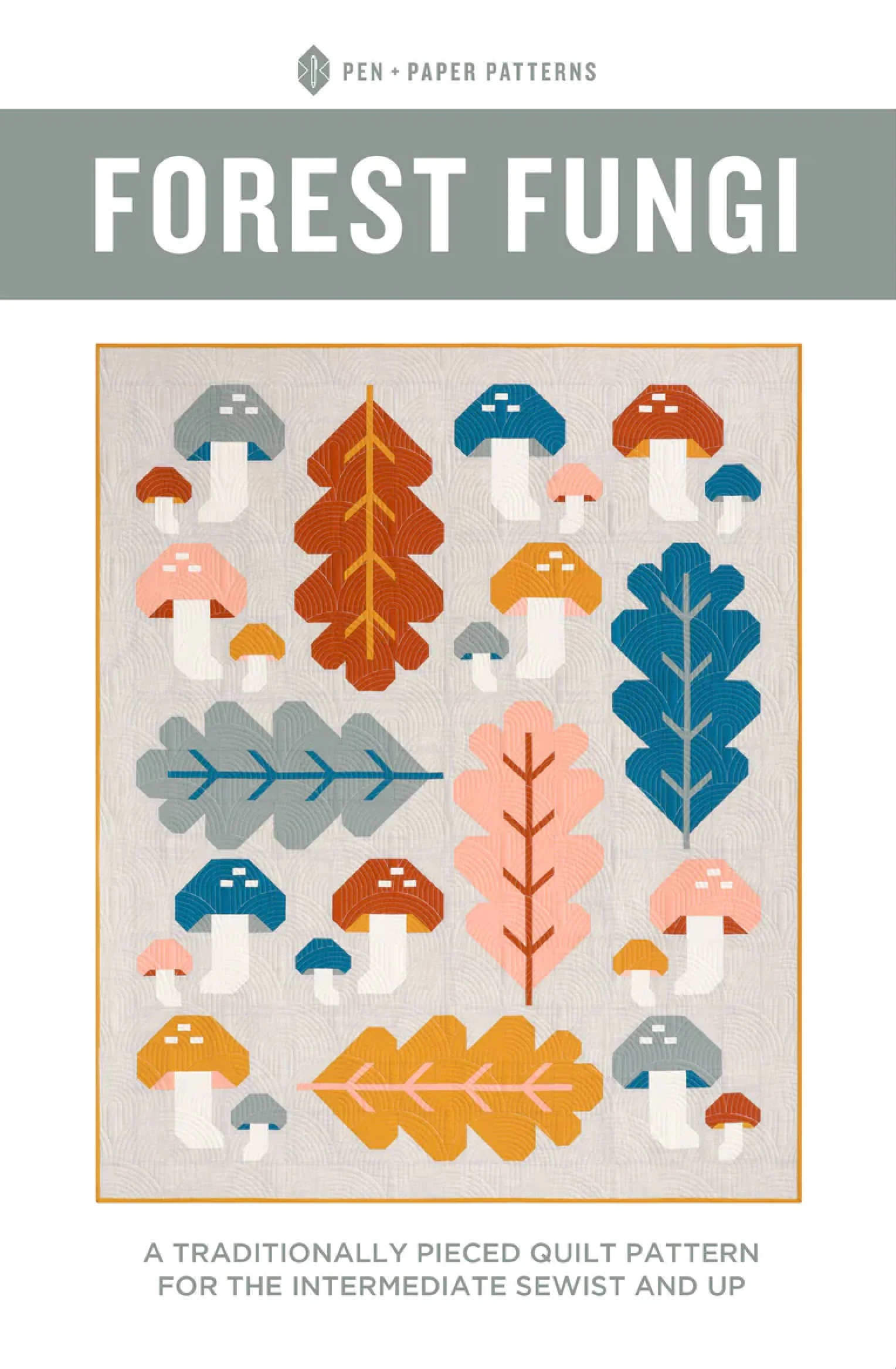 Pen and Paper Patterns Forest Fungi Quilt - Image 10
