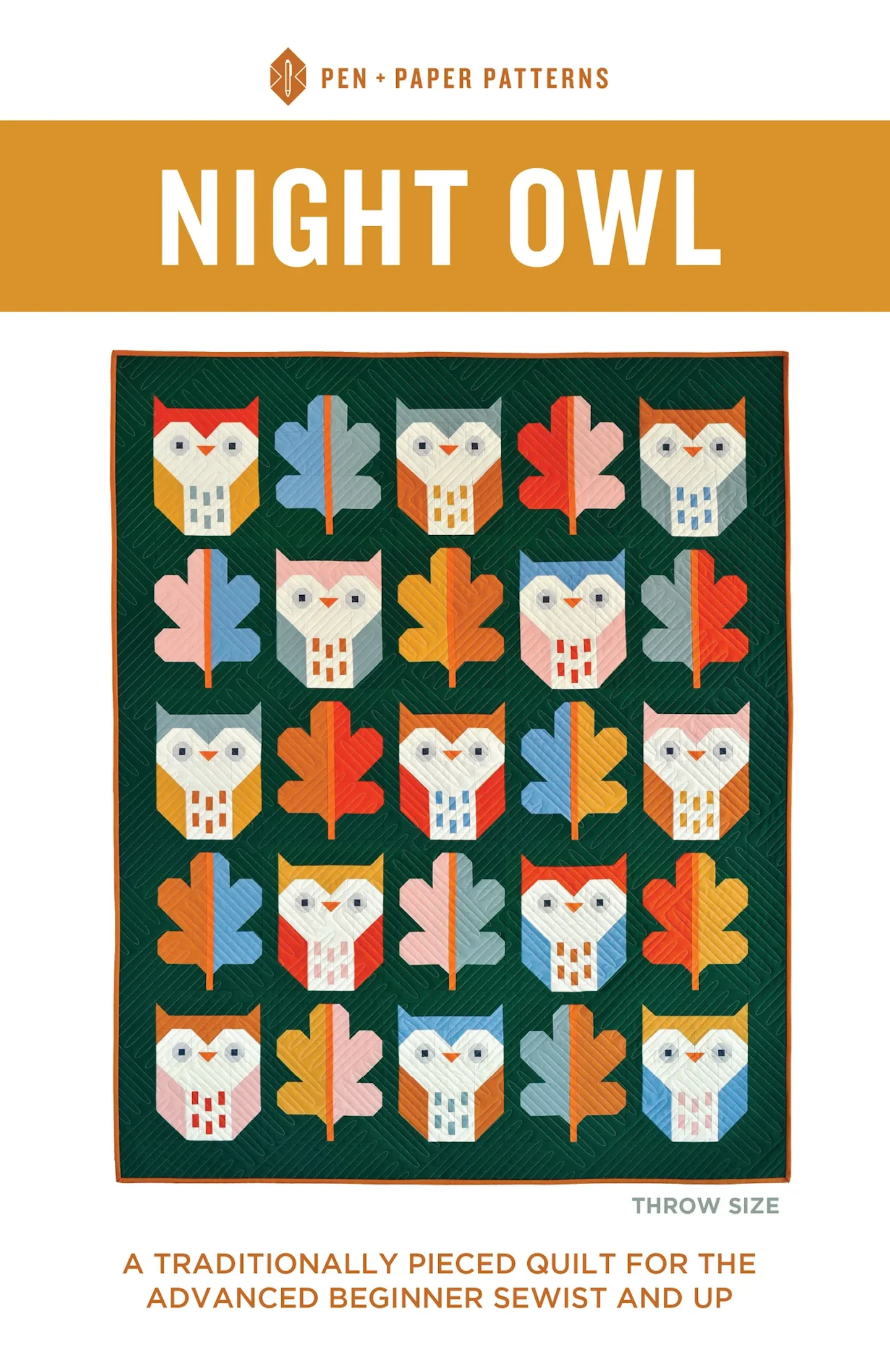 Pen and Paper Patterns Night Owl Quilt - Image 8