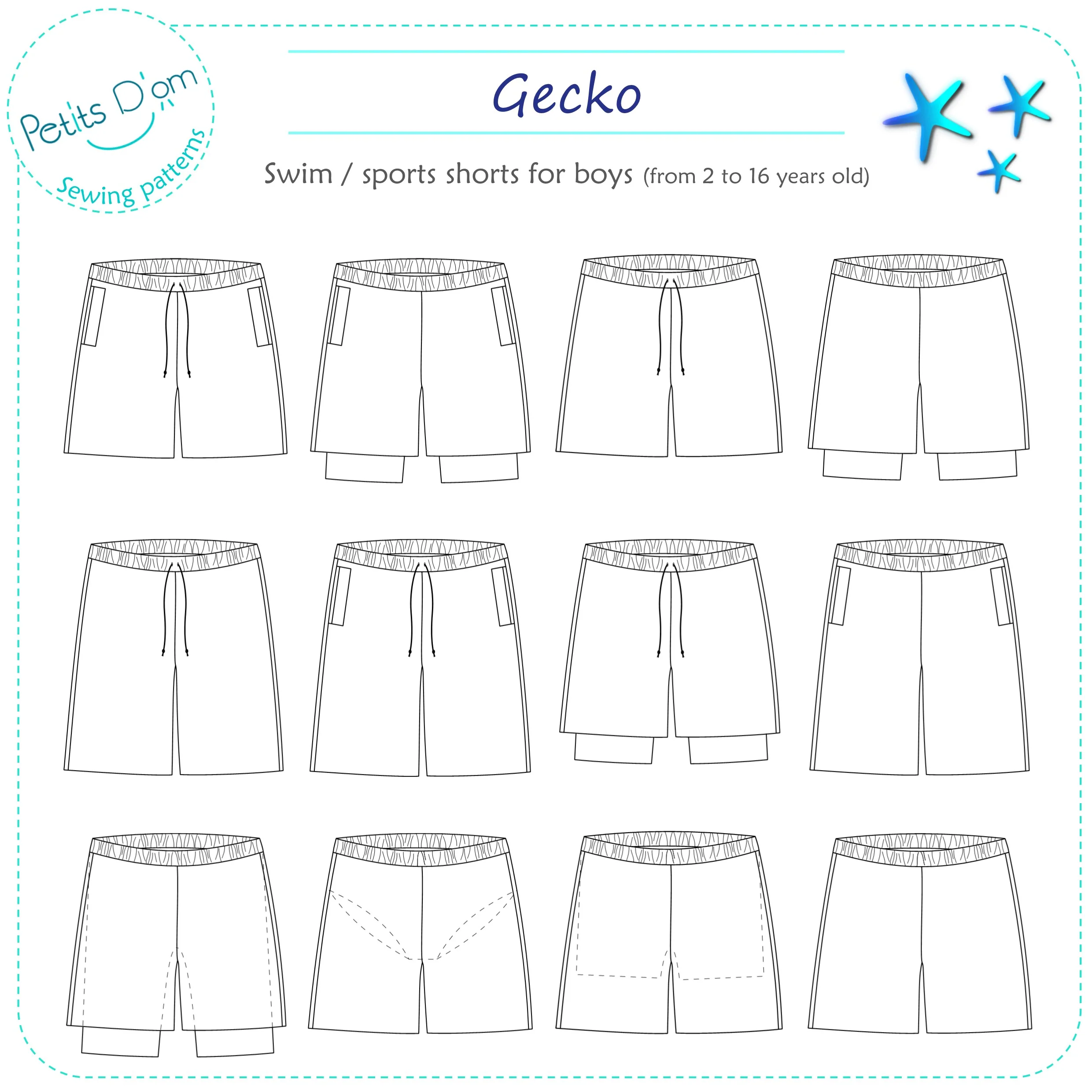 Petits D'om Gecko Swim/Sports Shorts - Image 9