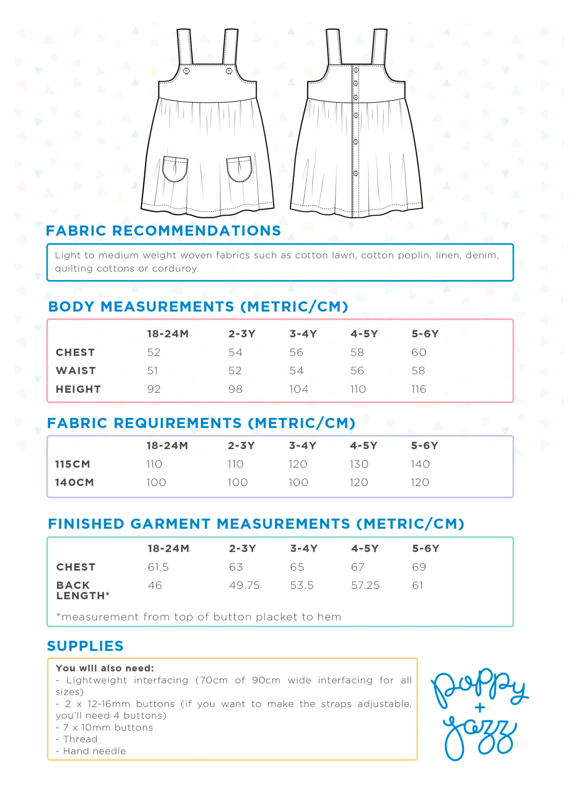 Poppy & Jazz Baby/Child Willow Pinafore - Image 9
