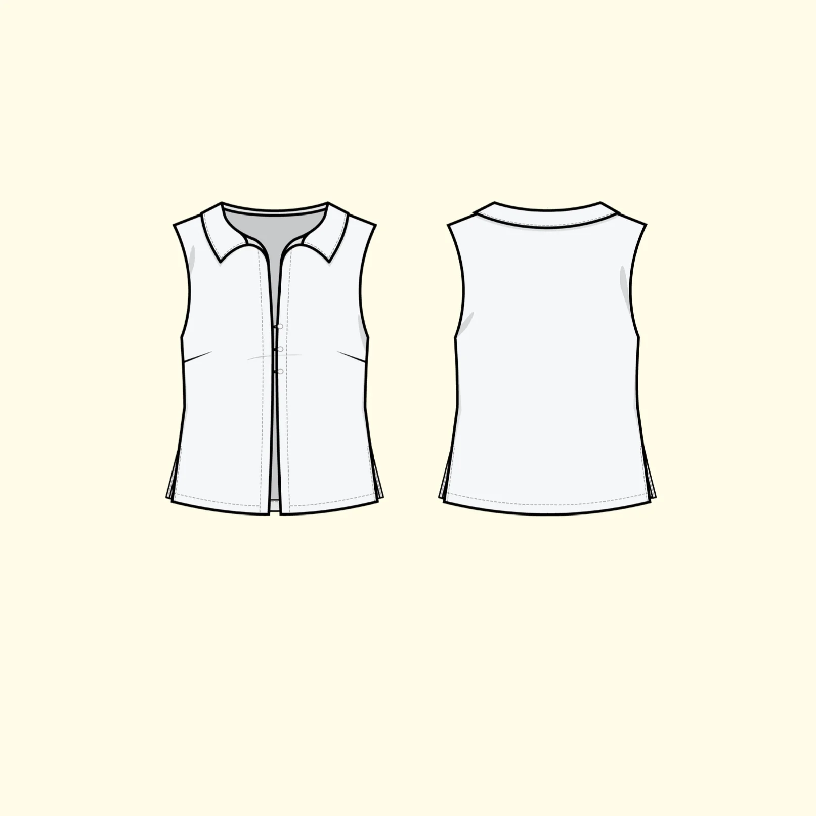 Puff and Pencil Collared Blouse - Image 5