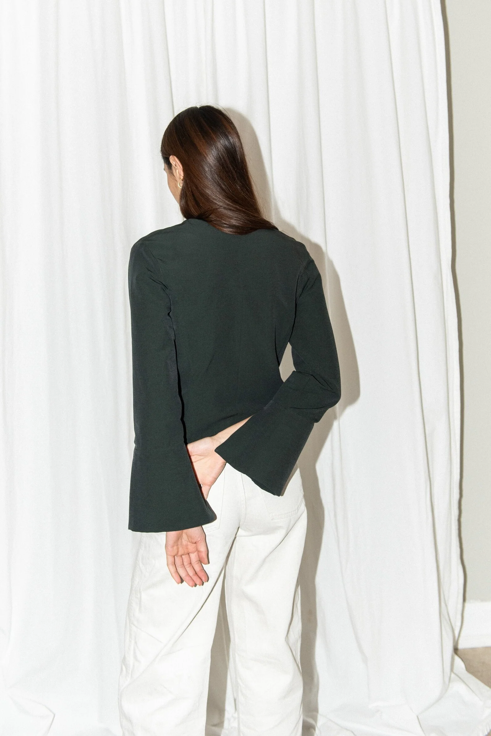 Puff and Pencil Silhouette Blouse & Trumpet Sleeve - Image 4