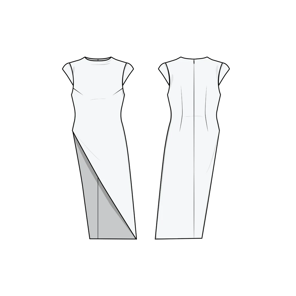 Puff and Pencil Slash Dress & Cap Sleeve - Image 10