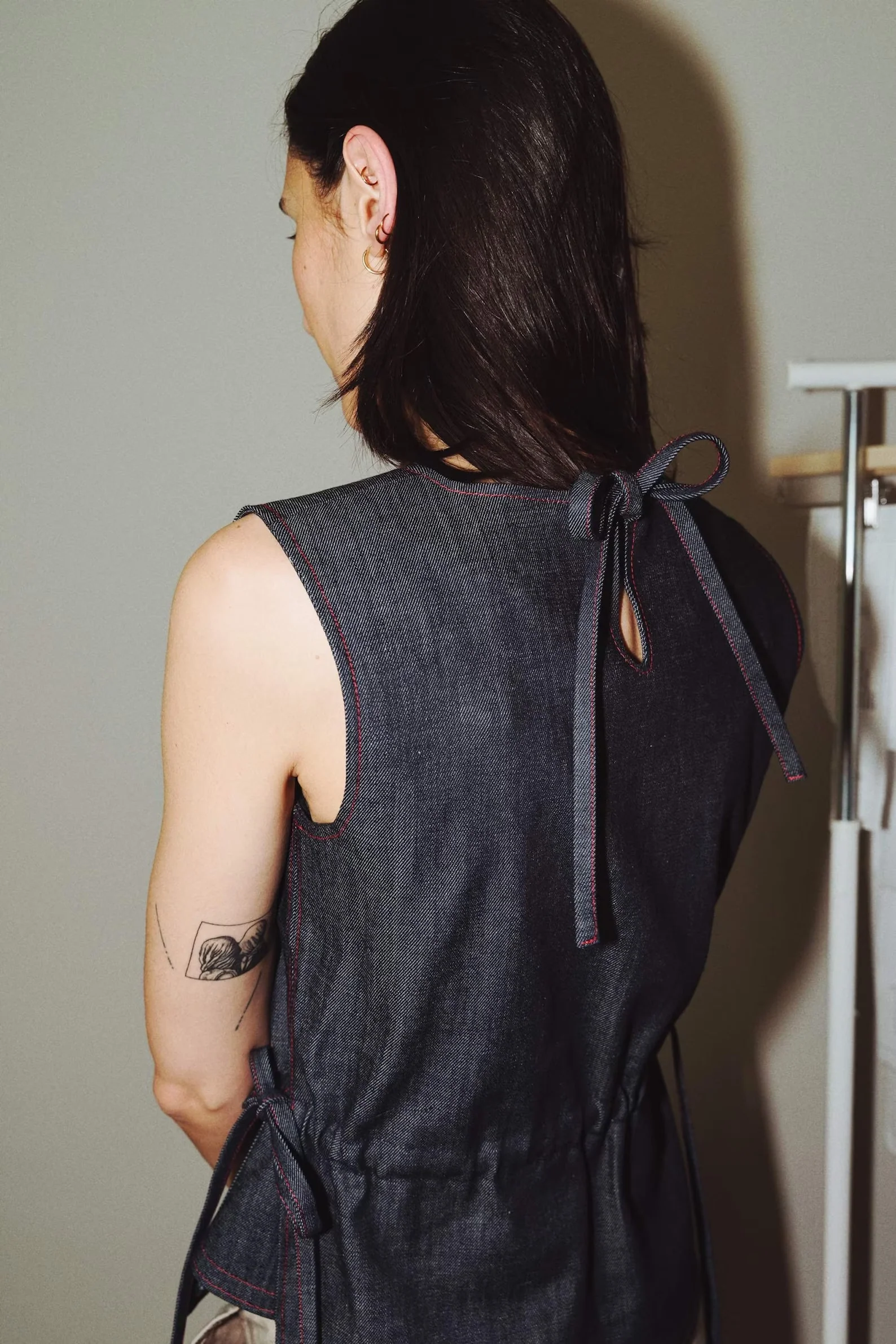 Puff and Pencil Tie Waist Blouse - Image 4