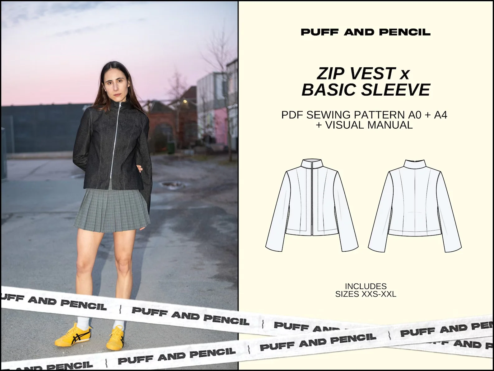 Puff and Pencil Zip Vest & Basic Sleeve - Image 7