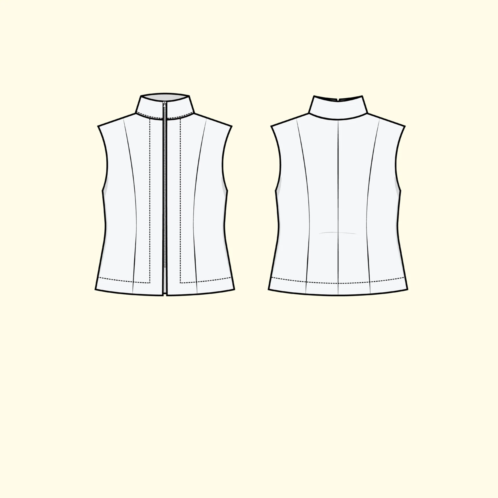 Puff and Pencil Zip Vest & Basic Sleeve - Image 8