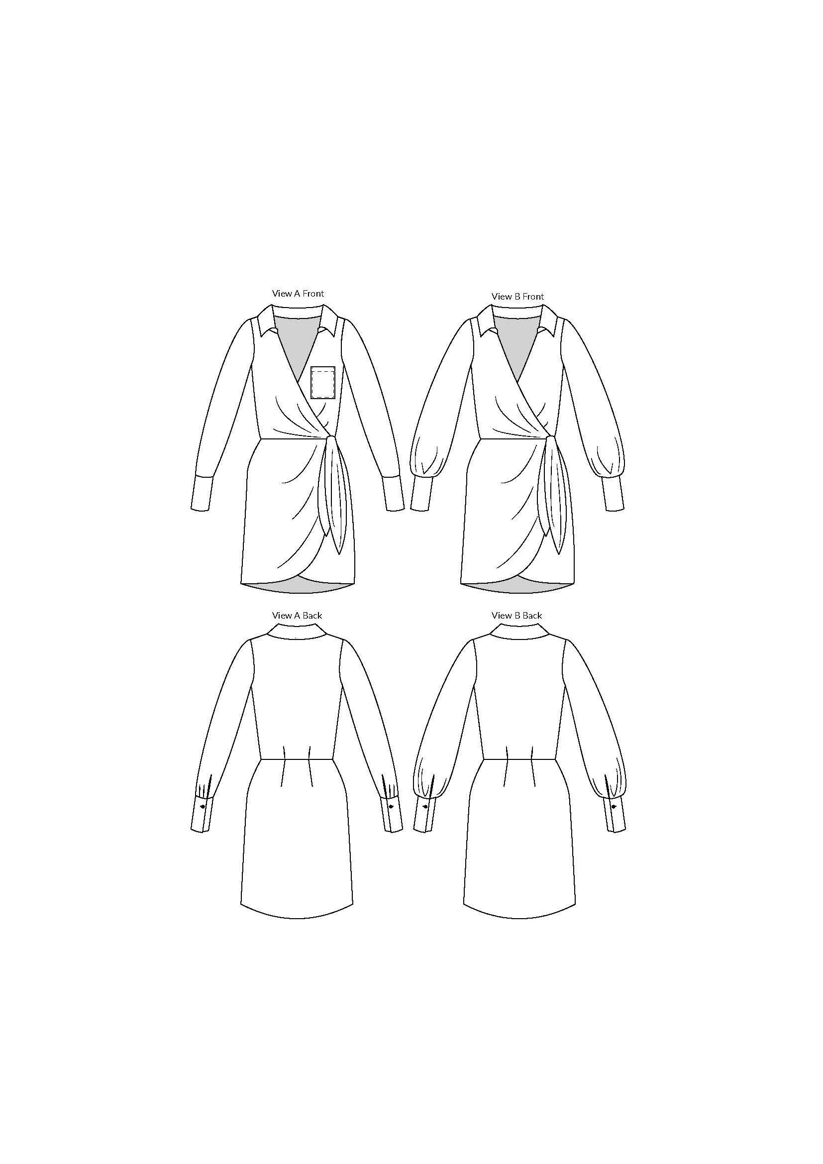 Sewing Patterns by Masin Atlas Wrap Dress - Image 13