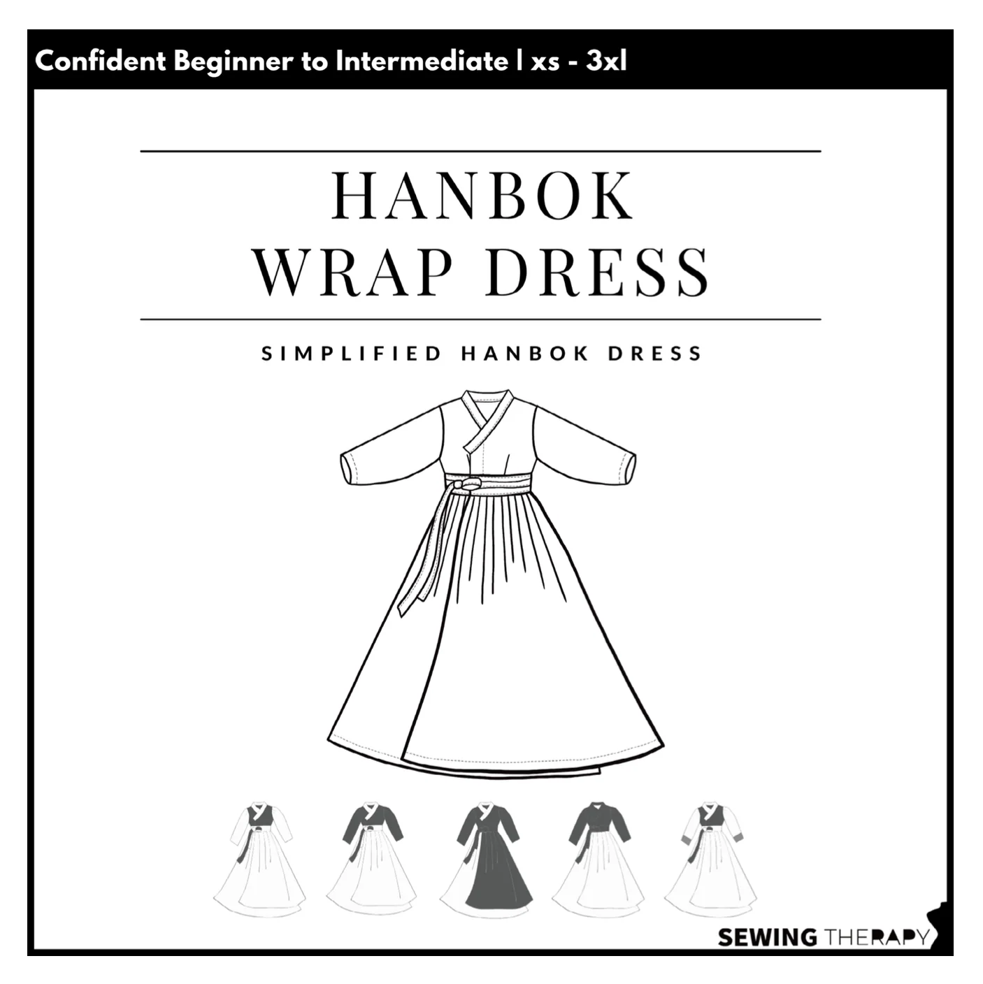Sewing Therapy Hanbok Wrap Dress - Image 9