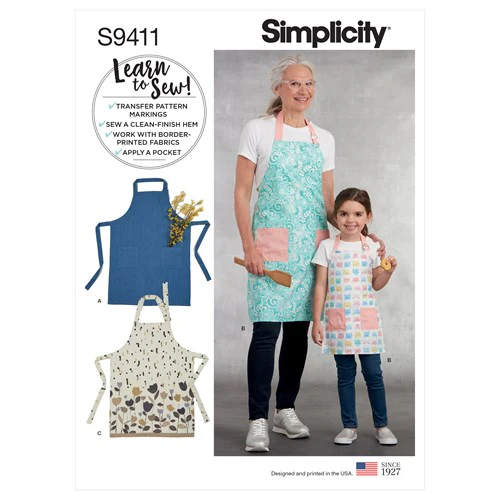 Simplicity Adult/Child Aprons S9411 - Image 2