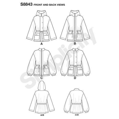 Simplicity Anorak Jacket S8843 - Image 4
