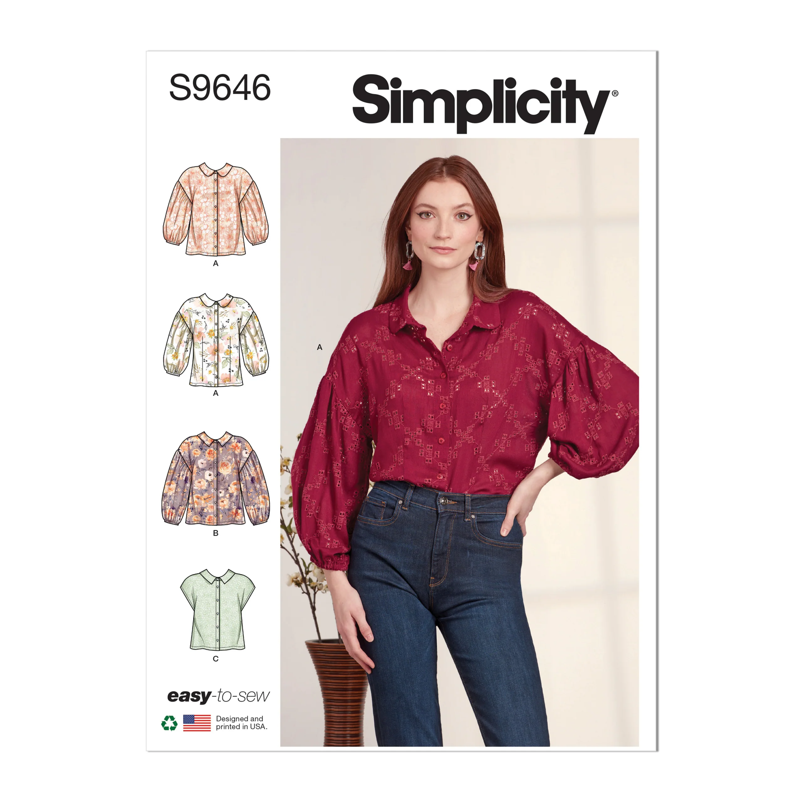 Simplicity Button Down Top S9646 - Image 2