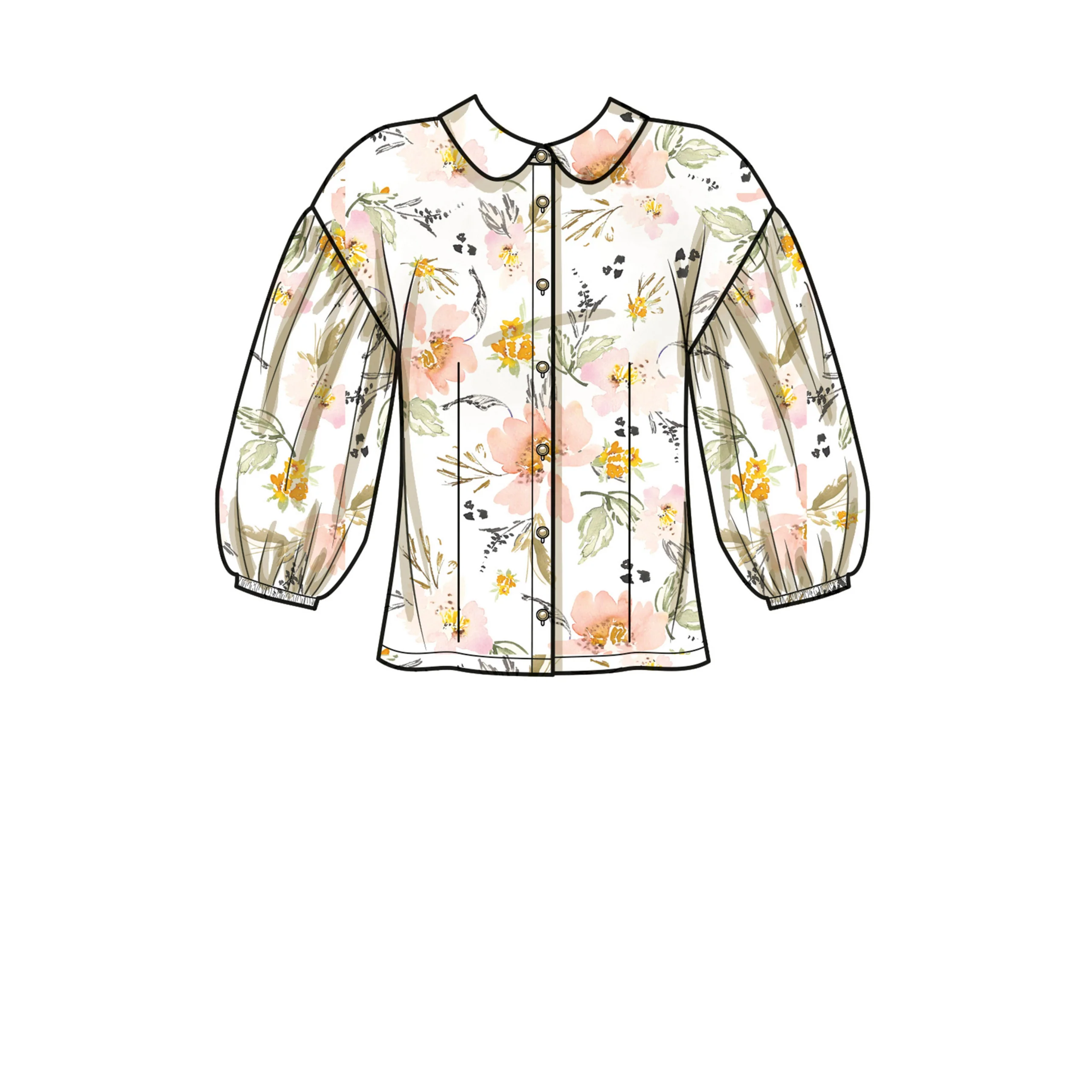 Simplicity Button Down Top S9646 - Image 5