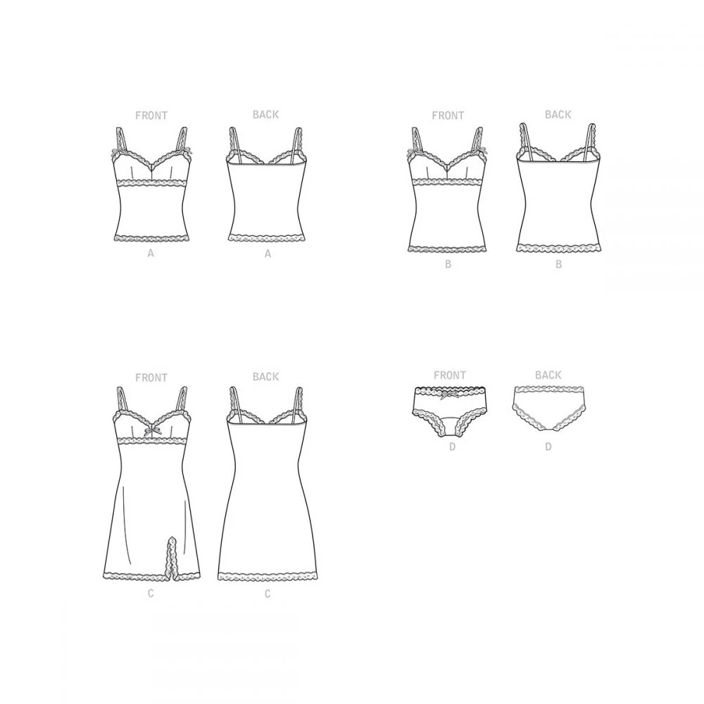 Simplicity Camisoles, Slip and Panties S9285 - Image 4