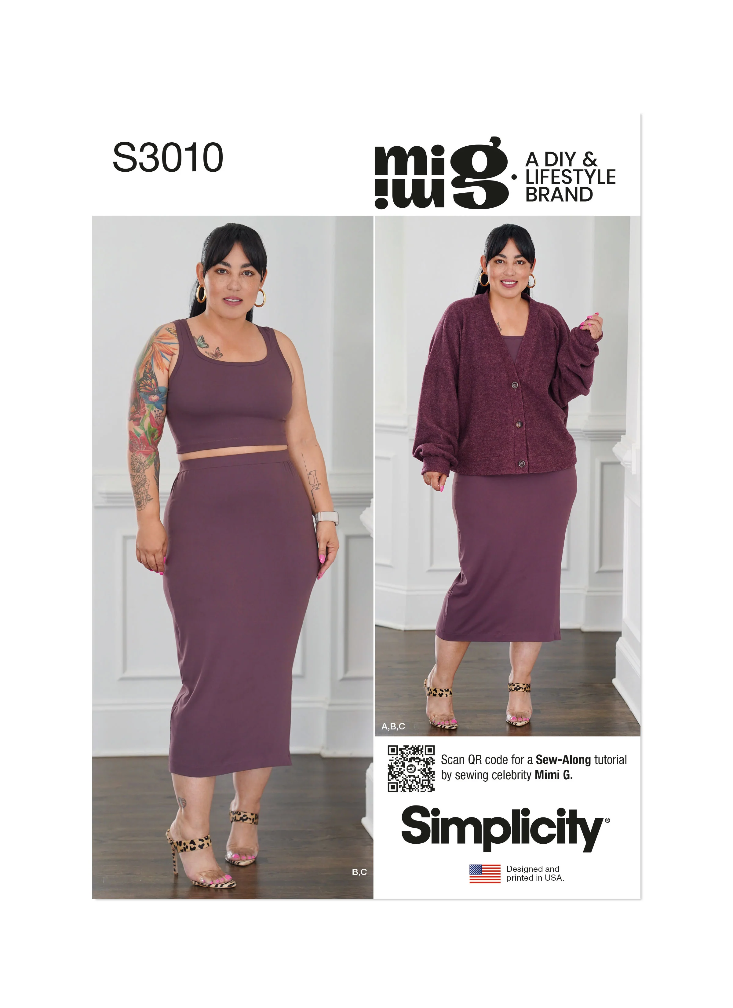 Simplicity Cardigan, Tank Top & skirt S3010 - Image 2