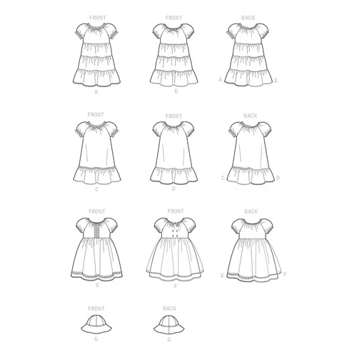 Simplicity Child/Baby Dresses and Hat S9126 - Image 3