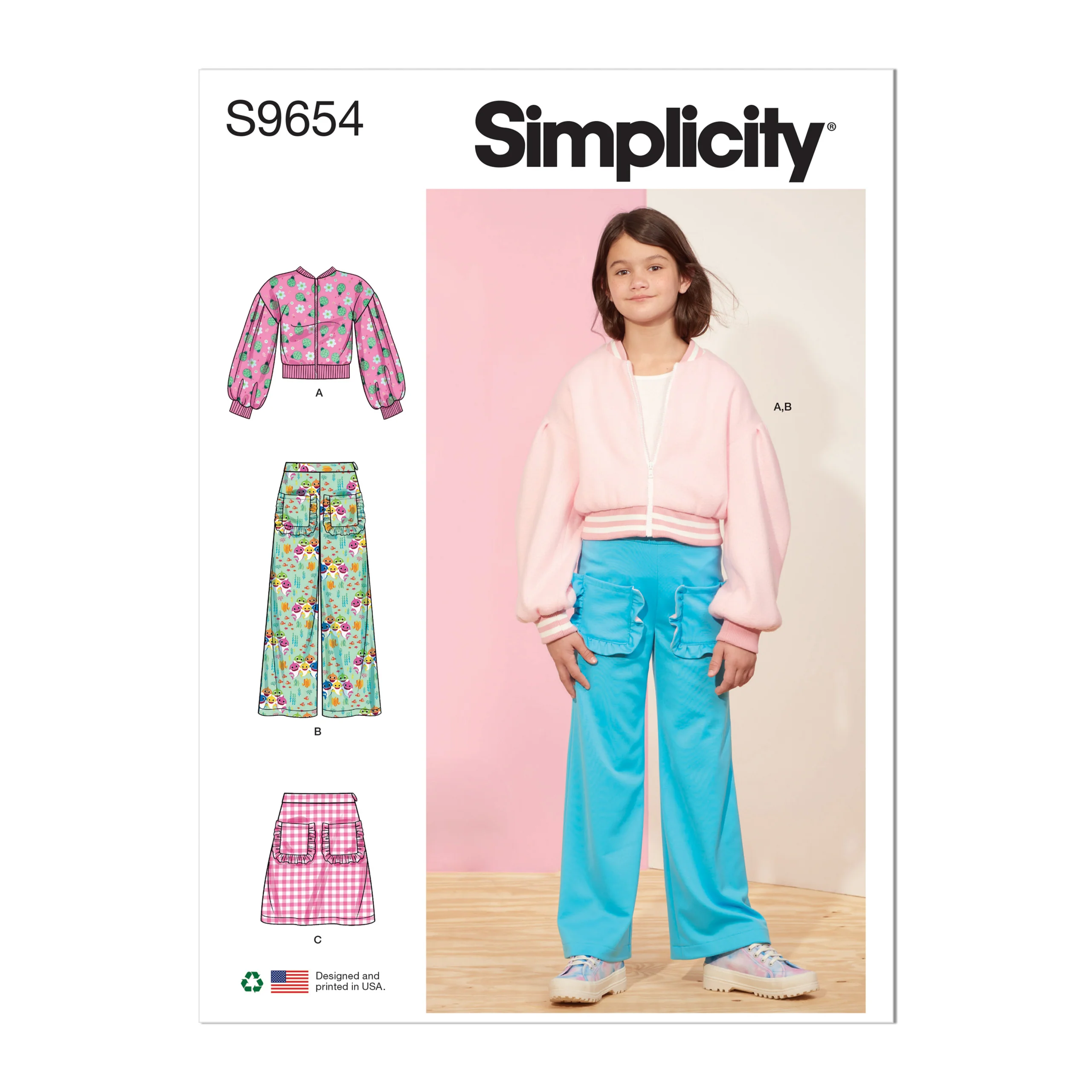 Simplicity Child/Teen Jacket, Trousers and Skirt S9654 - Image 2