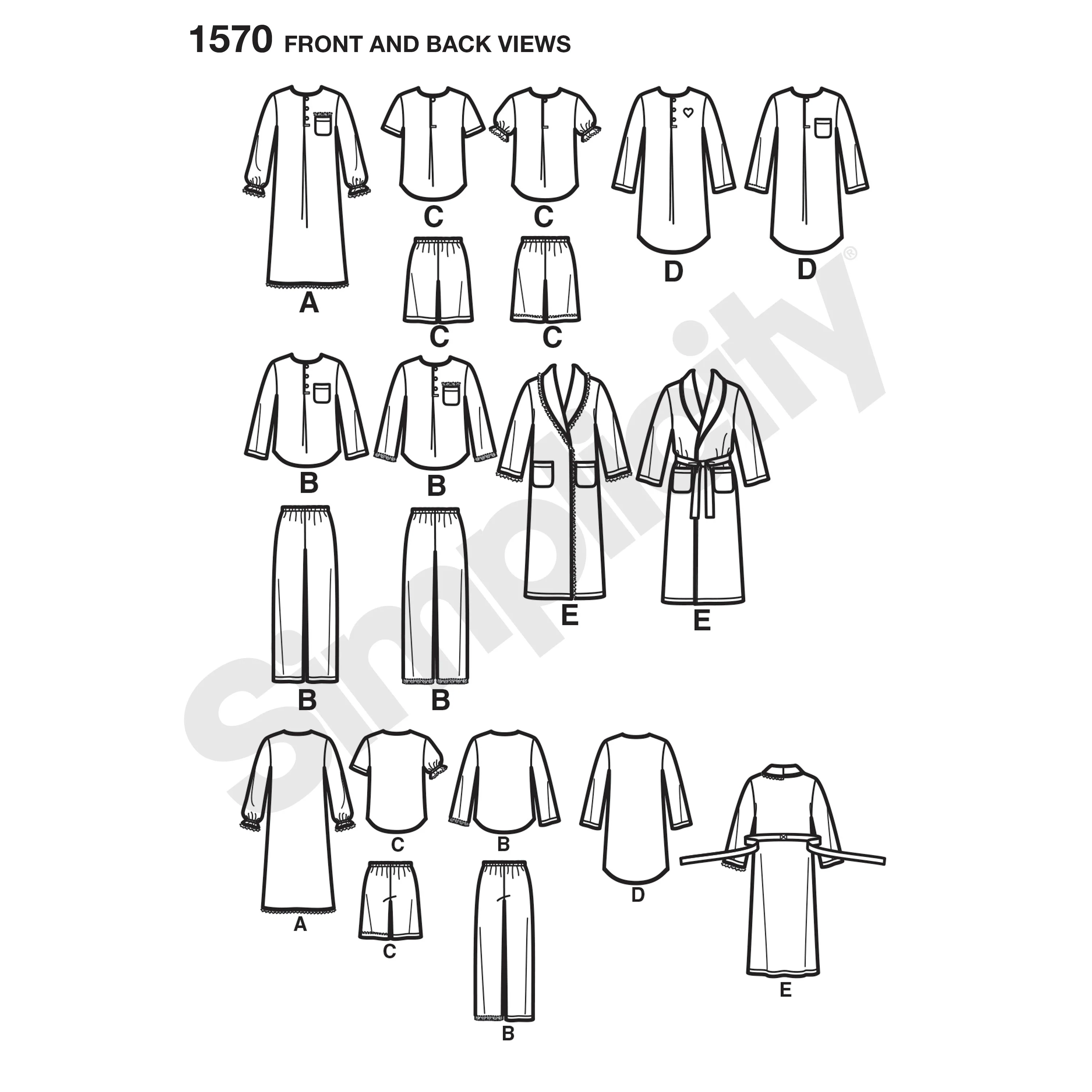 Simplicity Child/Teen Nightwear S1570 - Image 5