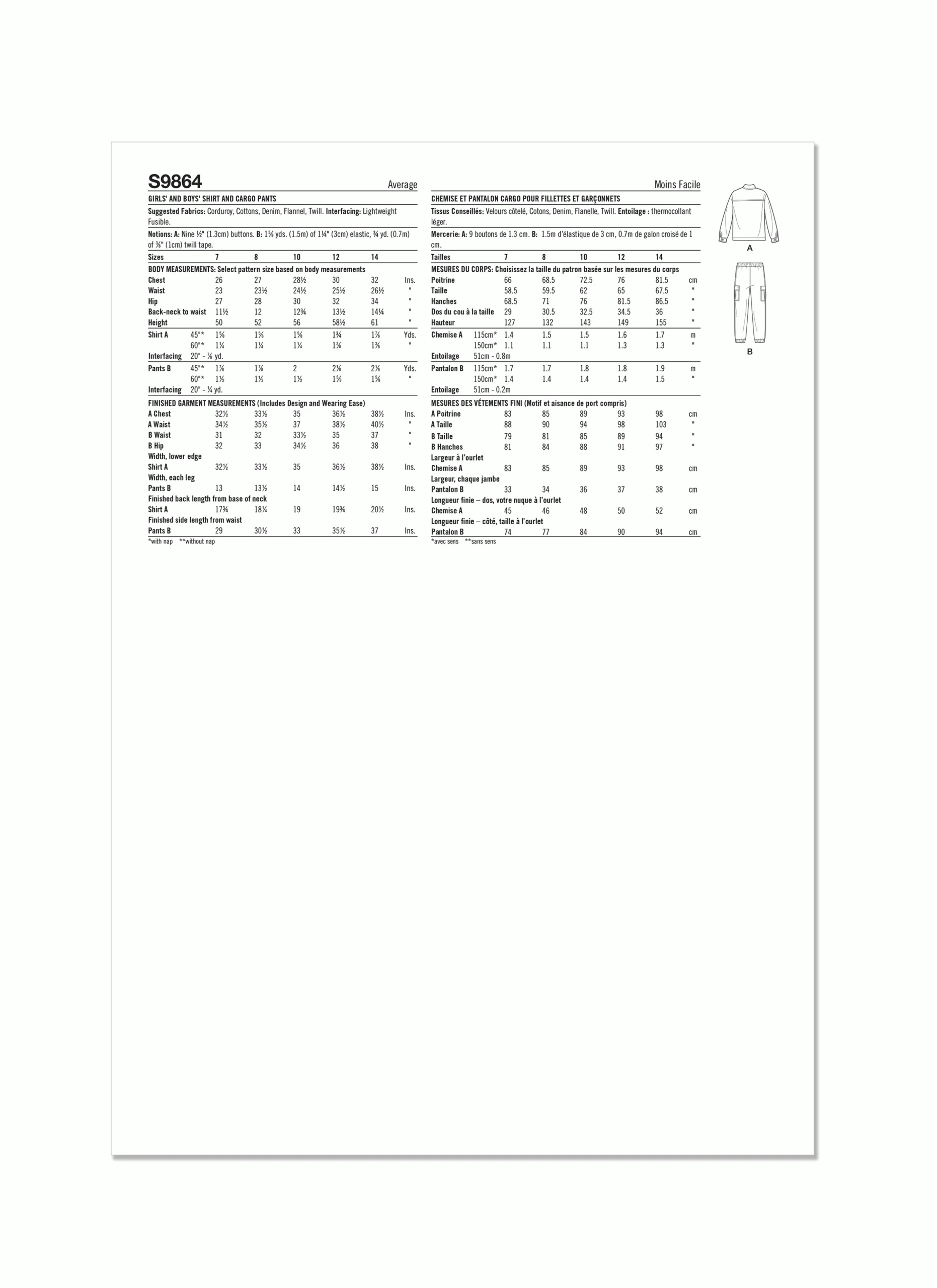 Simplicity Child/Teen Shirt & Trousers S9864 - Image 10