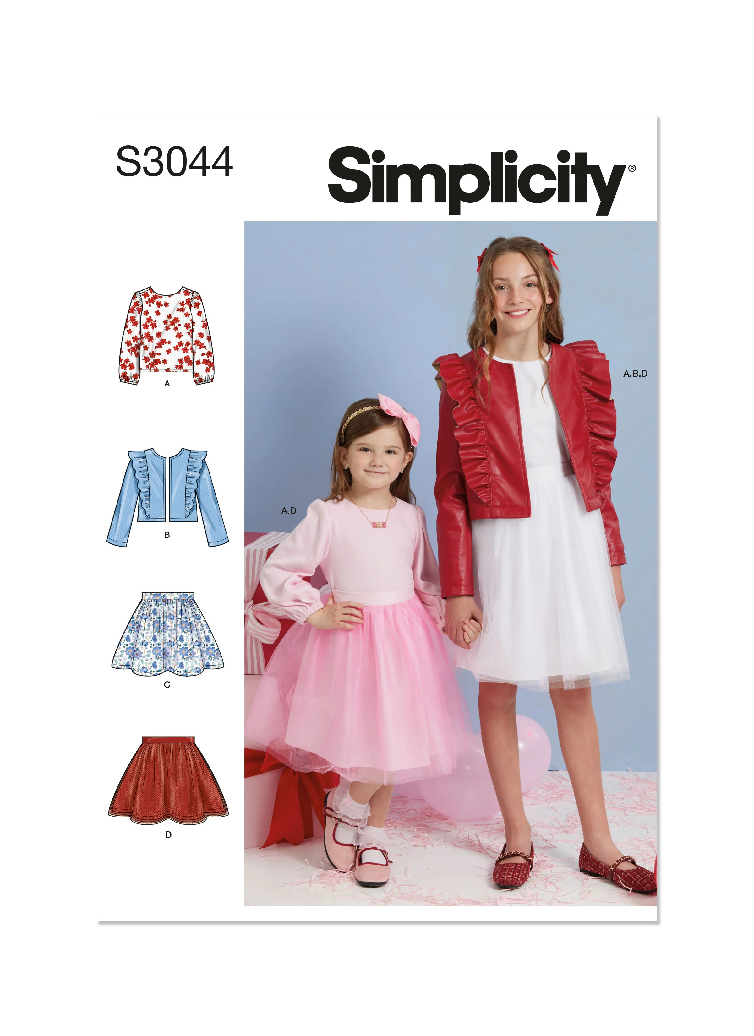 Simplicity Child/Teen Skirts, Jacket & Tops S3044 - Image 2