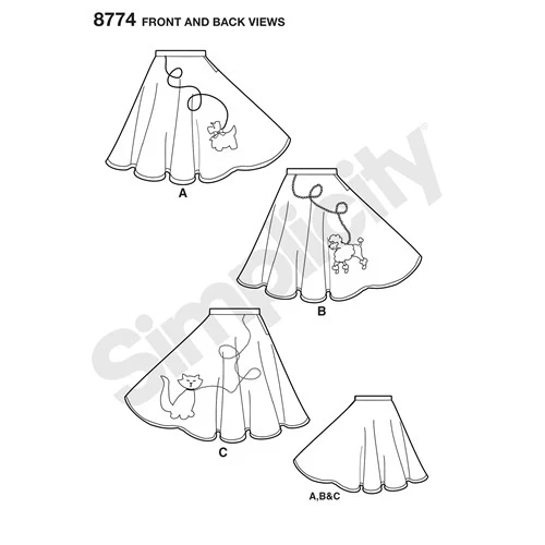 Simplicity Child/Teen Skirts S8774 - Image 6