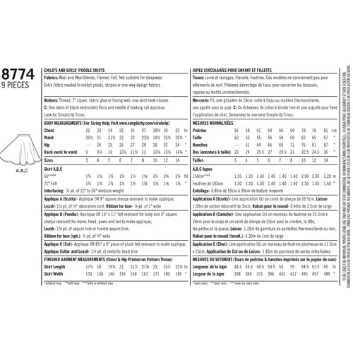 Simplicity Child/Teen Skirts S8774 - Image 7
