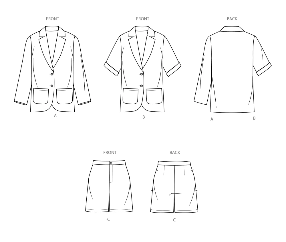 Simplicity Child/Teen/Unisex Blazer & Shorts S9930 - Image 10