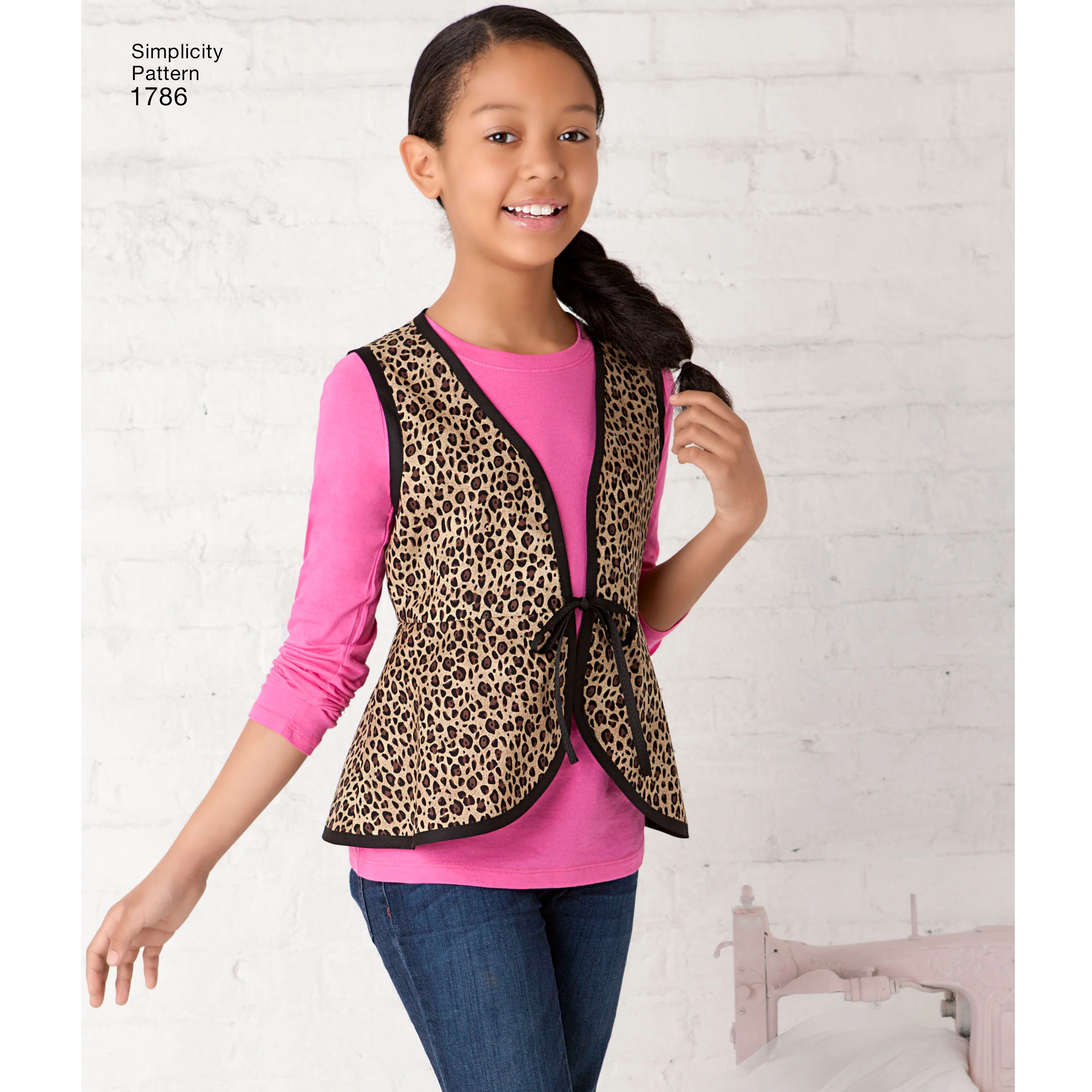 Simplicity Child/Teens Gilet and Skirt S1786 - Image 2