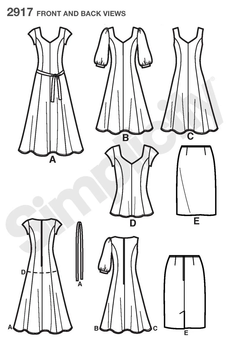 Simplicity Dress, Top and Skirt S2917 - Image 3