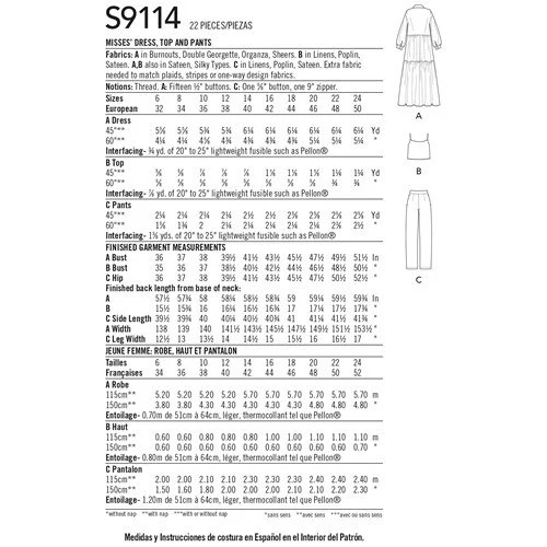 Simplicity Dress, Top and Trousers S9114 - Image 6