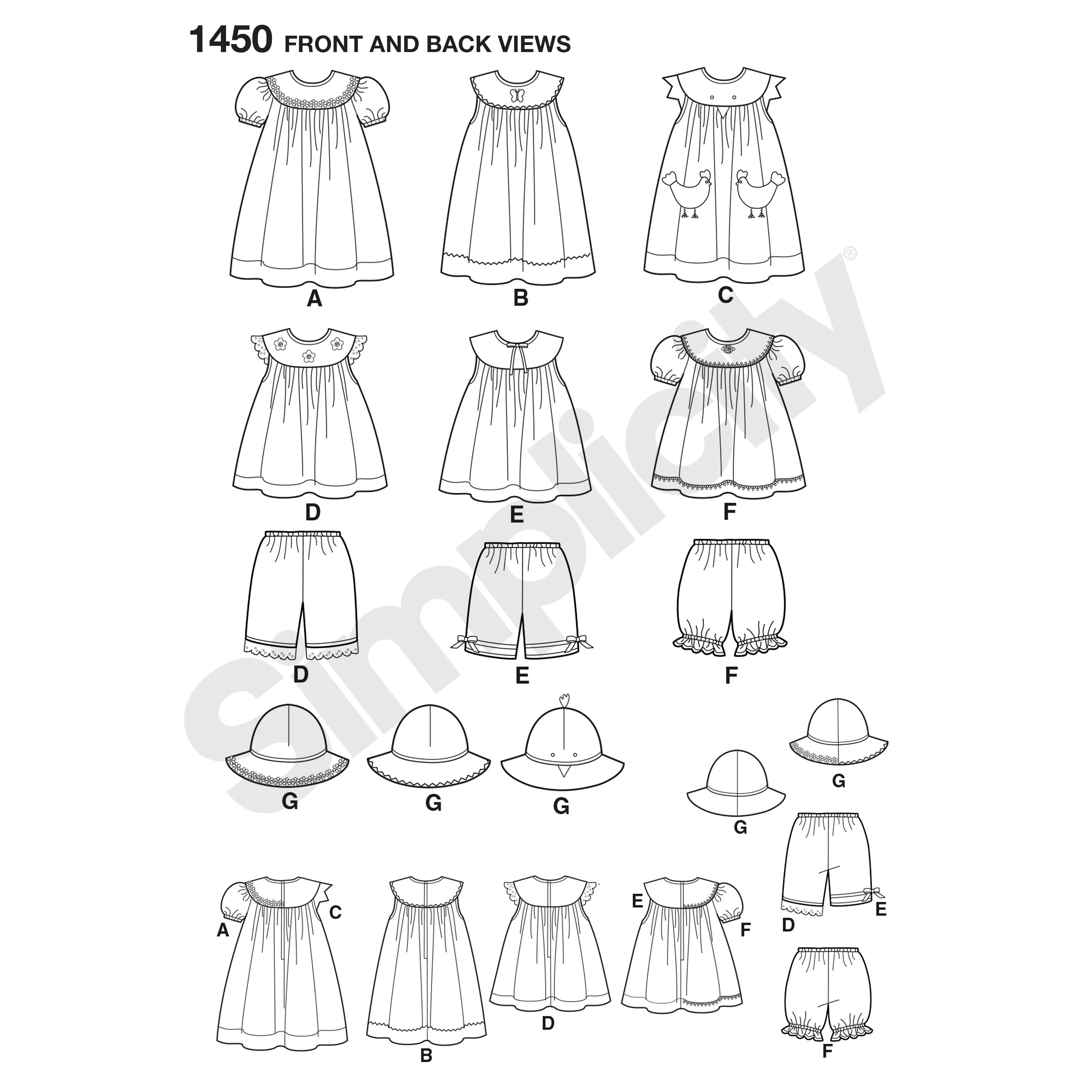 Simplicity Dress, Top, Panties and Hat S1450 - Image 3