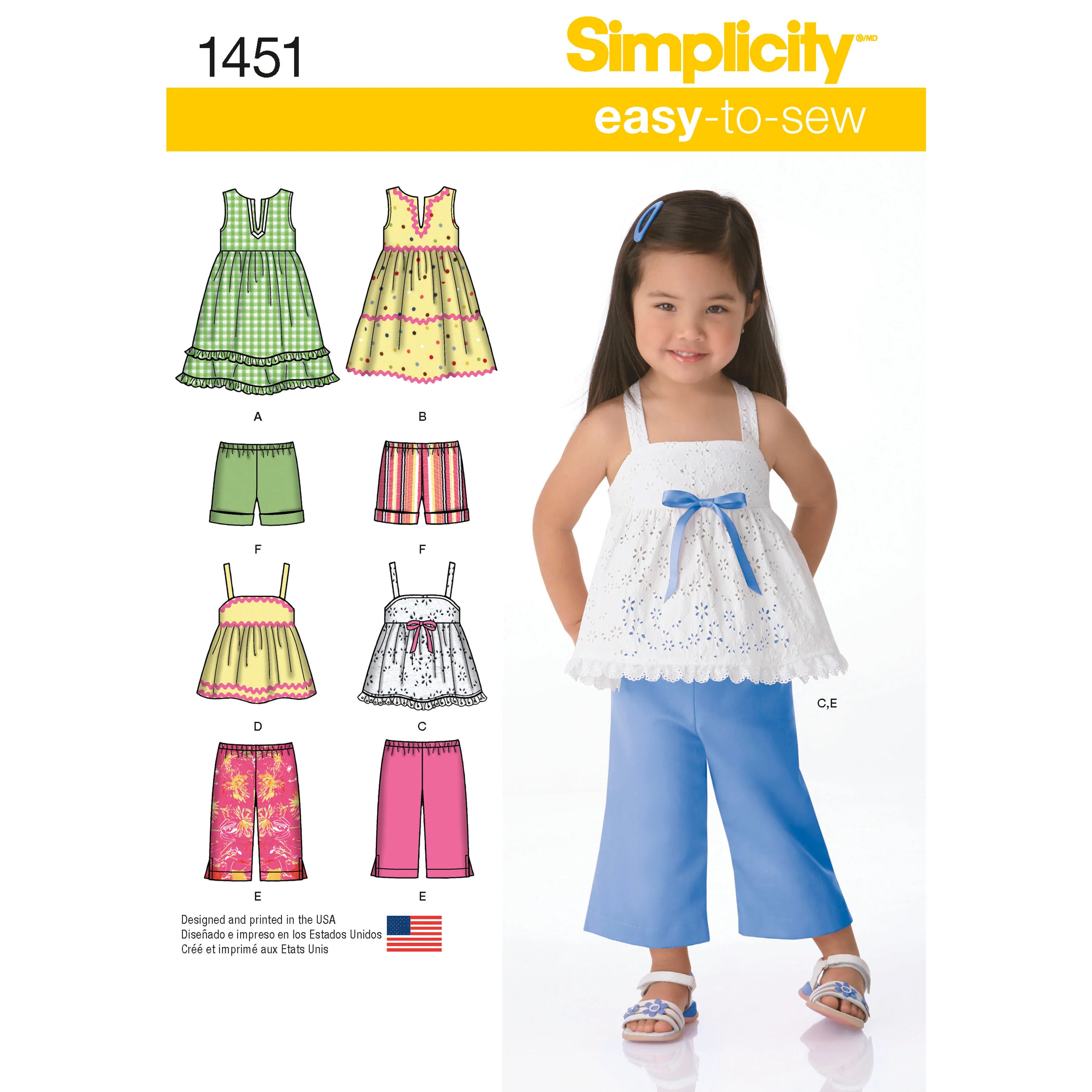 Simplicity Dress, Top, Trousers/Shorts S1451 - Image 2