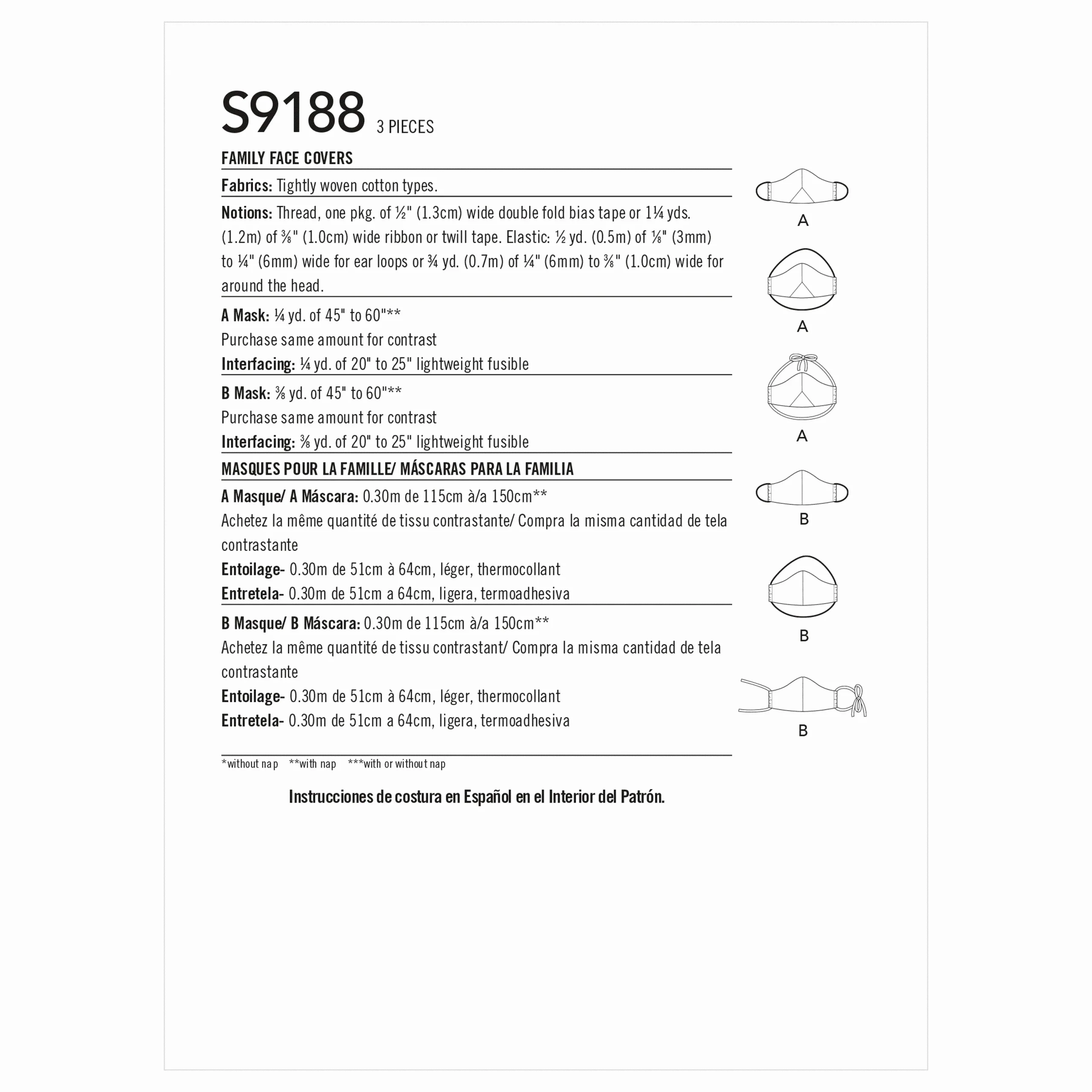 Simplicity Family Face Masks S9188 - Image 4