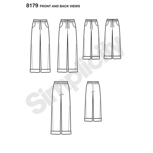 Simplicity Family Pj Bottoms S8179 - Image 3