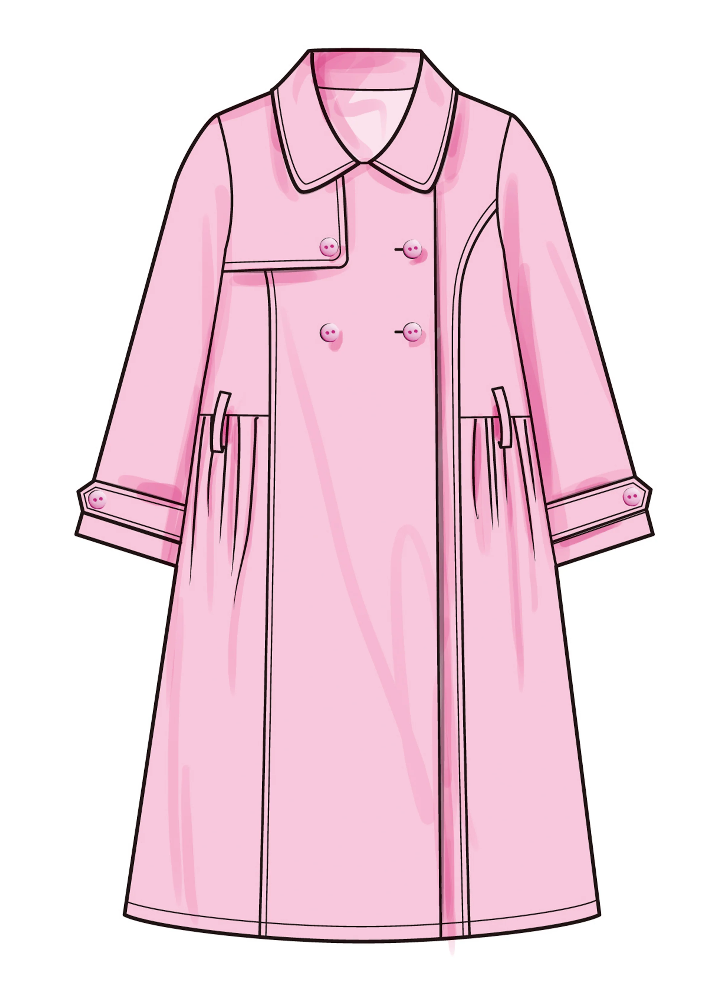 Simplicity Girl's Trench Coat S3114 - Image 6