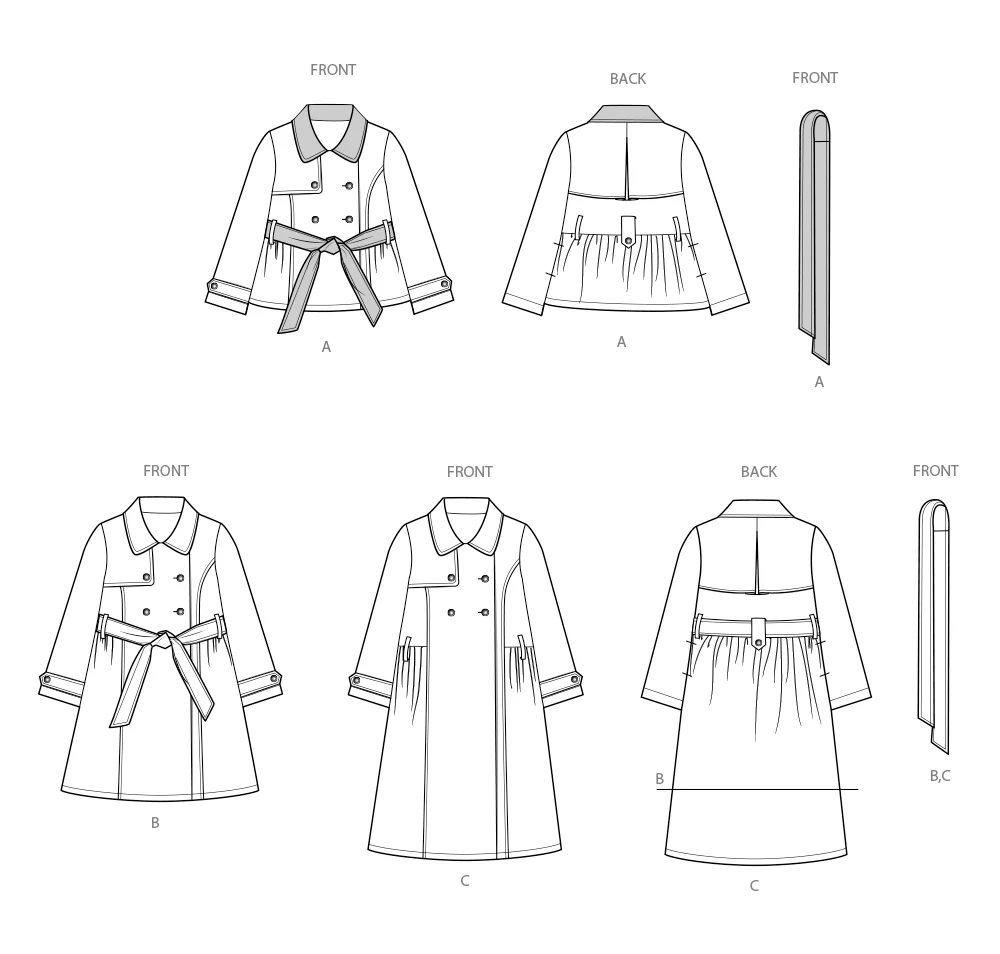 Simplicity Girl's Trench Coat S3114 - Image 9