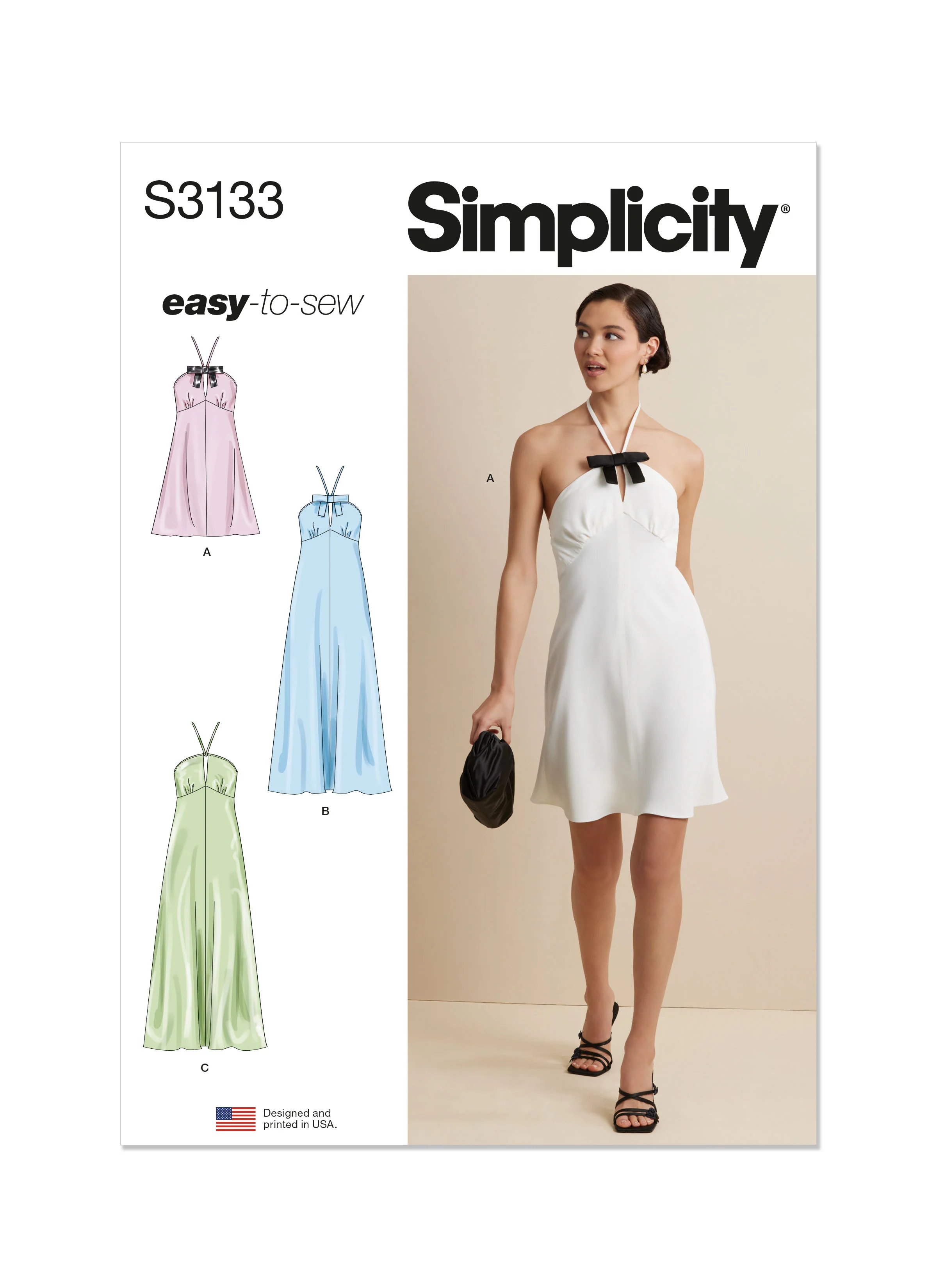 Simplicity Halter Dress S3133 - Image 2