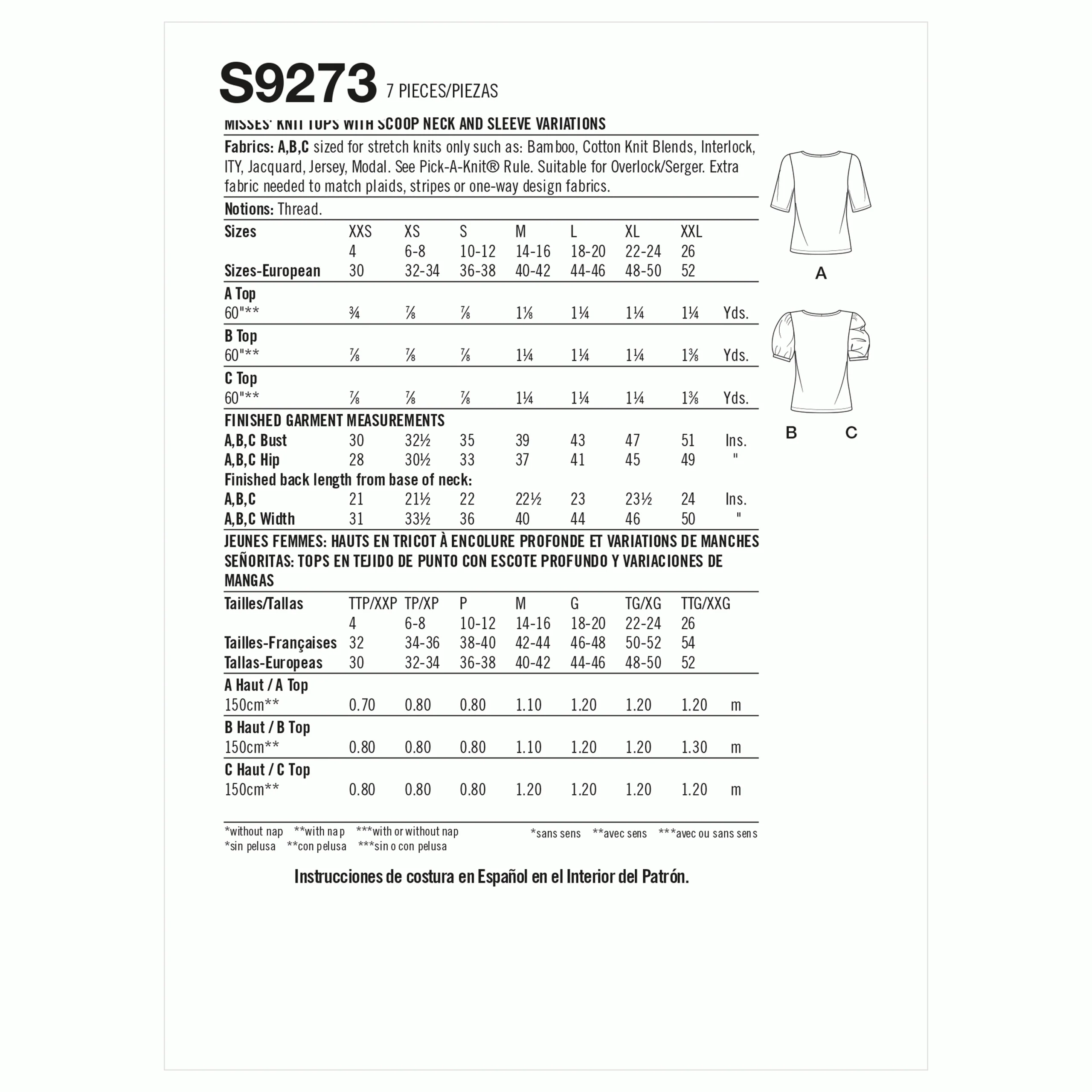 Simplicity Knit Tops S9273 - Image 8