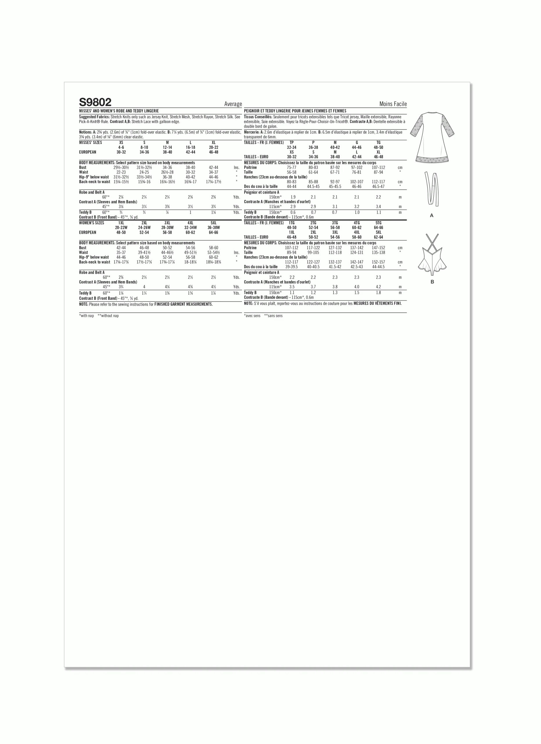 Simplicity Lingerie/Nightwear S9802 - Image 6