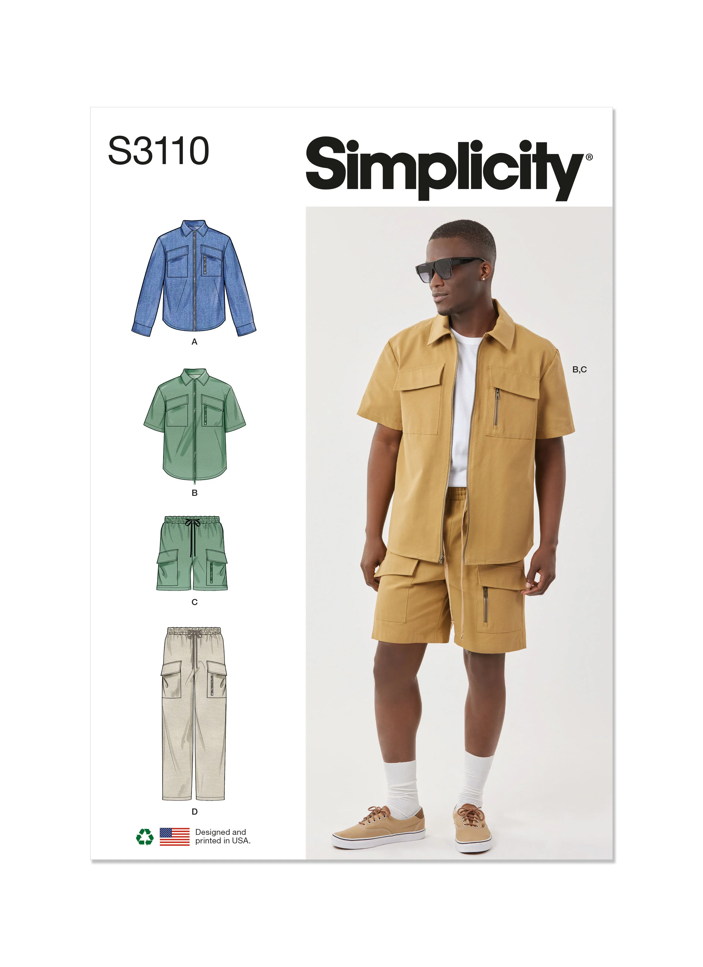 Simplicity Men's Shirts, Shorts and Trousers S3110 - Image 2