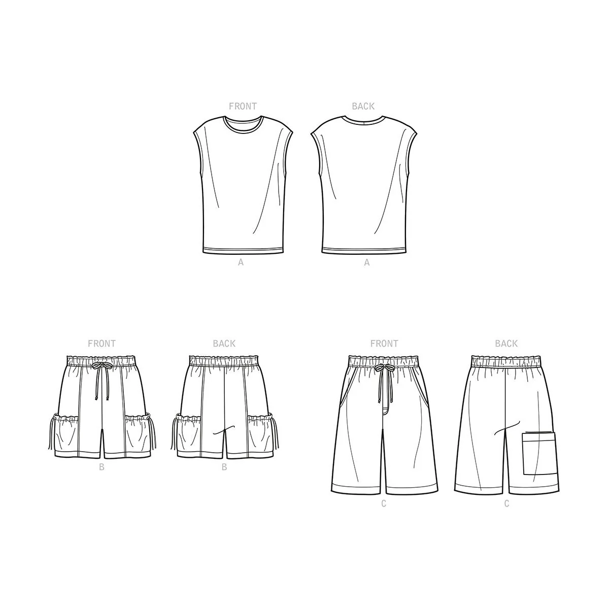 Simplicity Men's Top and Shorts S9314 - Image 4