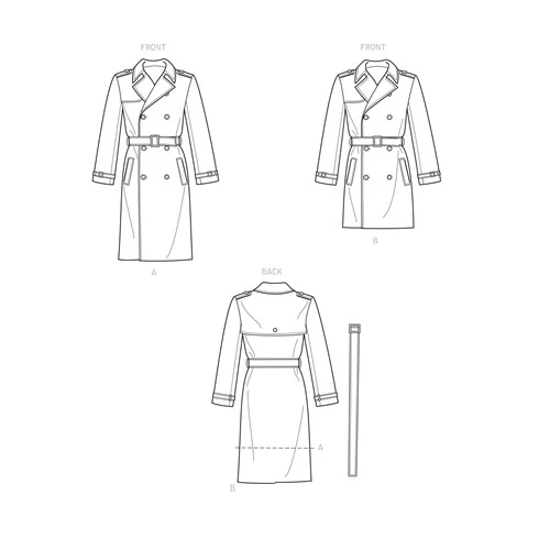 Simplicity Men's Trench Coats S9389 - Image 9