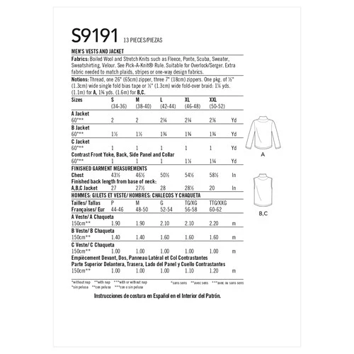 Simplicity Men's Vest and Jacket S9191 - Image 7