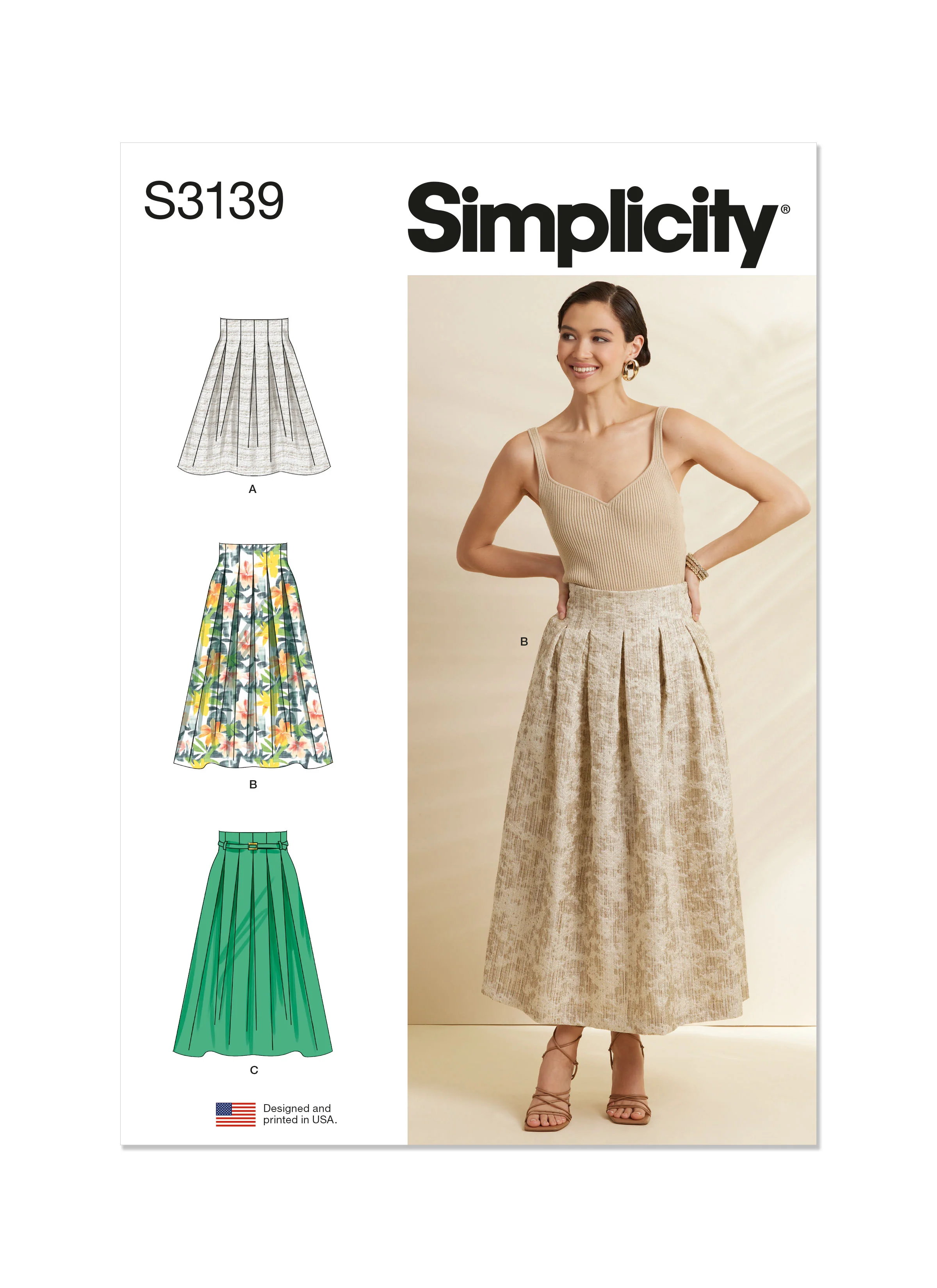 Simplicity Pleated Skirt and Belt S3139 - Image 2