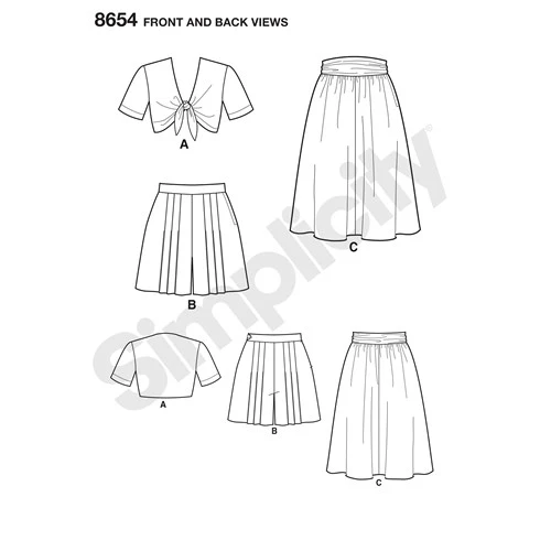 Simplicity Skirt, Shorts and Top S8654 - Image 6