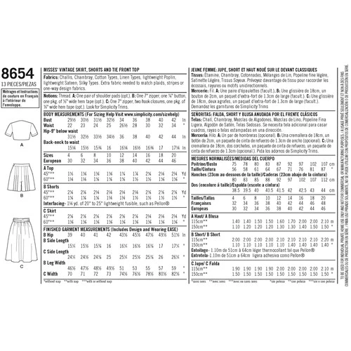 Simplicity Skirt, Shorts and Top S8654 - Image 7