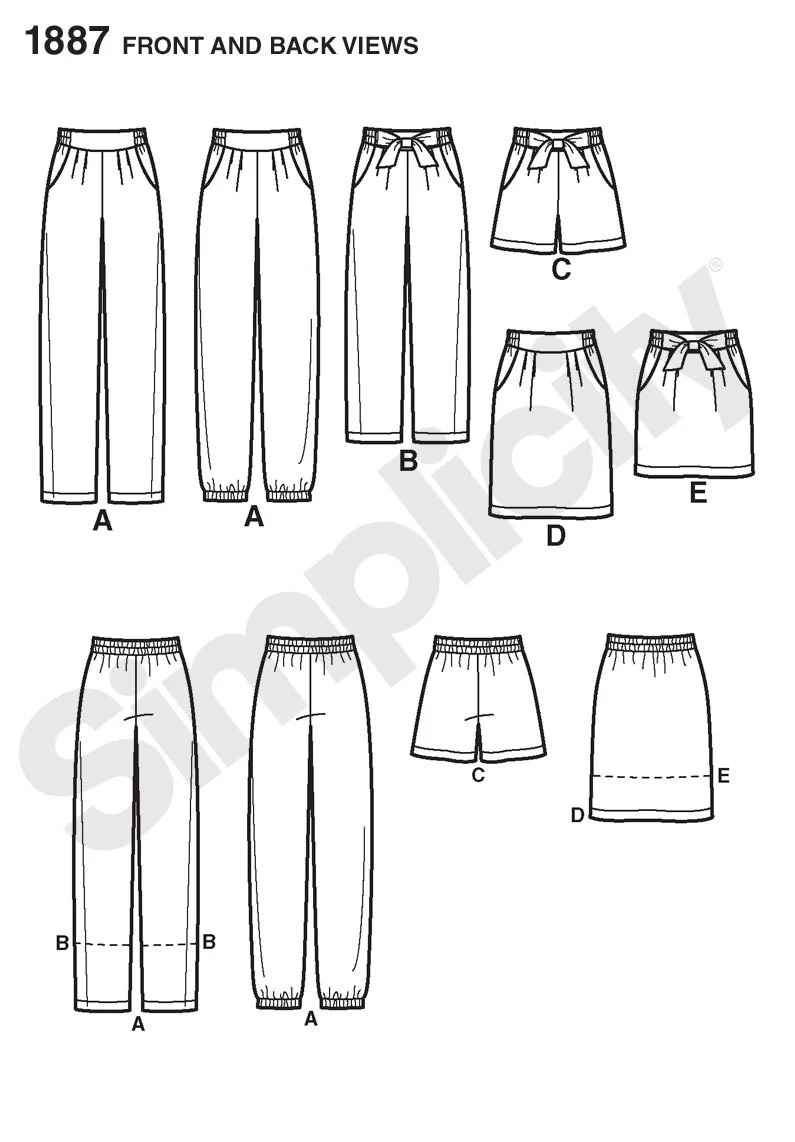 Simplicity Skirt, Trousers & Shorts S1887 - Image 4