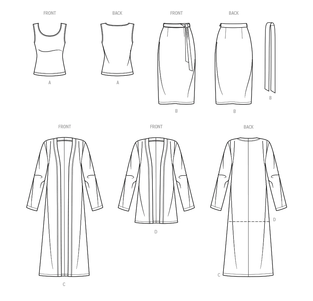 Simplicity Top, Cardigan and Skirt S9716 - Image 11