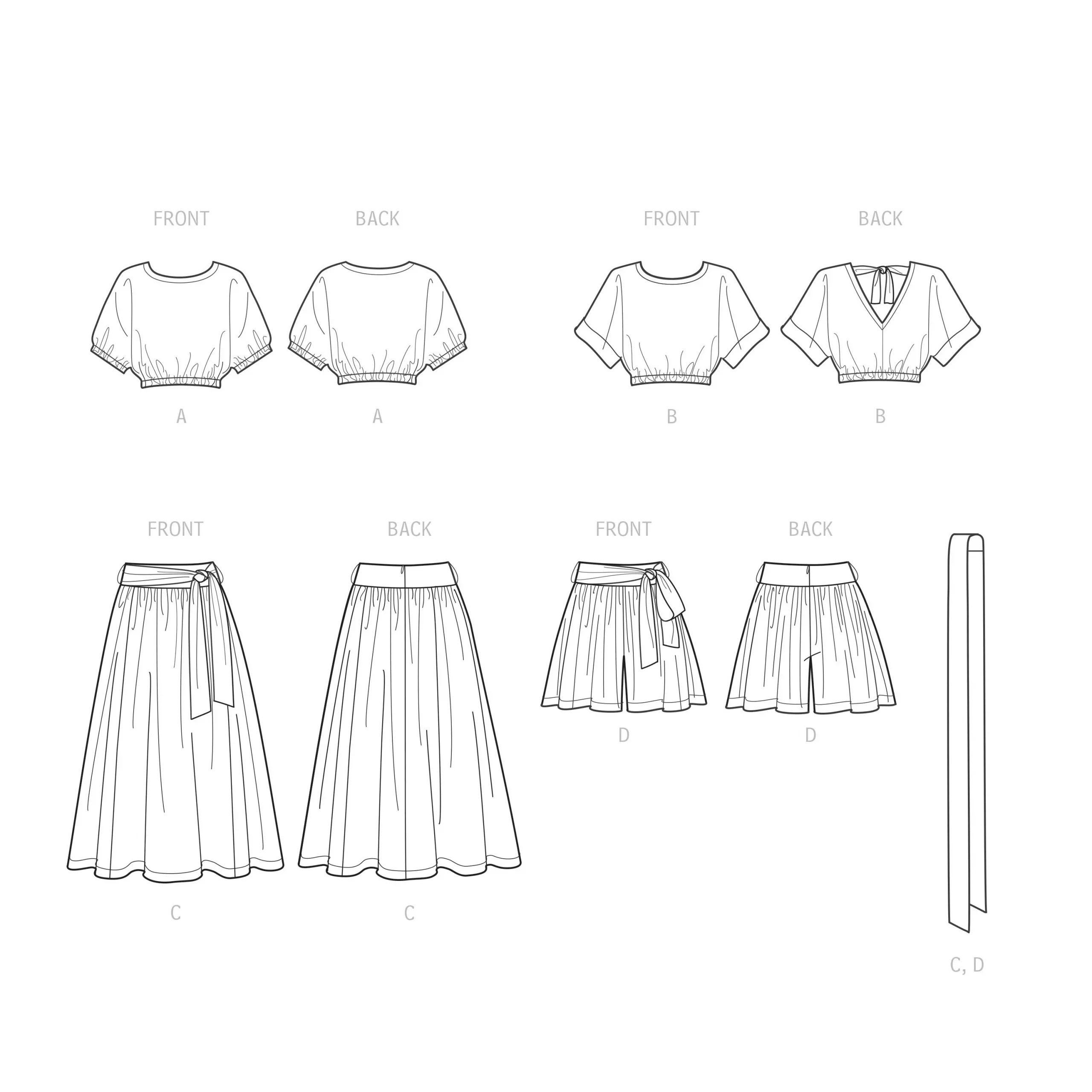 Simplicity Top, Skirt and Shorts S9550 - Image 5
